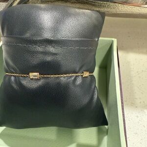 Vrai 6.5” knife edge bezel station baguette diamond bracelet.